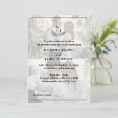 デザイン独自の2フォトコラージュ結婚ズ 招待状 (スタンド正面)