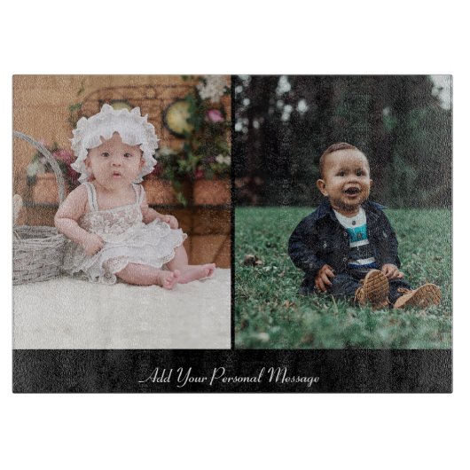 デザイン独自の2フォトコラージュ カッティングボード (正面)