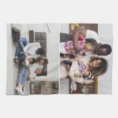 デザイン独自の2フォトコラージュ キッチンタオル (横)