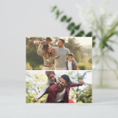 デザイン独自の2フォトコラージュ サンキューカード (スタンド正面)