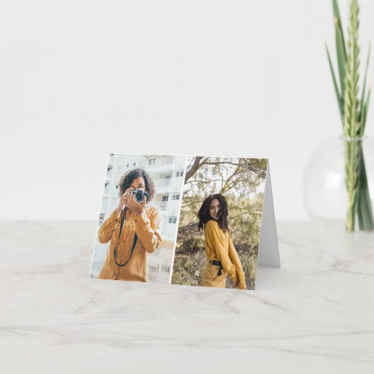 デザイン独自の2フォトコラージュ シーズンカード (正面)