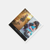 デザイン独自の2フォトコラージュ スタンダードカクテルナプキン (角)