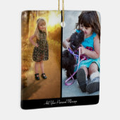 デザイン独自の2フォトコラージュ セラミックオーナメント (右)
