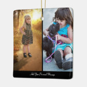 デザイン独自の2フォトコラージュ セラミックオーナメント (左)