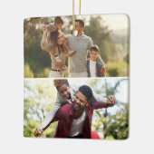 デザイン独自の2フォトコラージュ セラミックオーナメント (左)