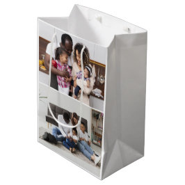 デザイン独自の2フォトコラージュ ミディアムペーパーバッグ