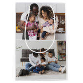 デザイン独自の2フォトコラージュ ミディアムペーパーバッグ (正面)