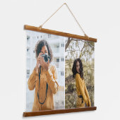 デザイン独自の2フォトコラージュ 吊り下げ型タペストリー (傾斜あり)