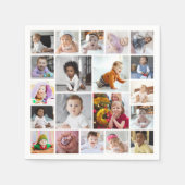 デザイン独自の20フォトコラージュ スタンダードカクテルナプキン (正面)