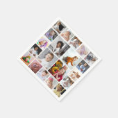 デザイン独自の20フォトコラージュ スタンダードカクテルナプキン (角)