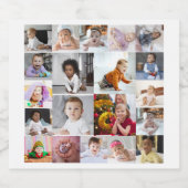 デザイン独自の20フォトコラージュ スパークリングワインラベル (シングルラベル)