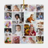 デザイン独自の20フォトコラージュ セラミックオーナメント (裏面)