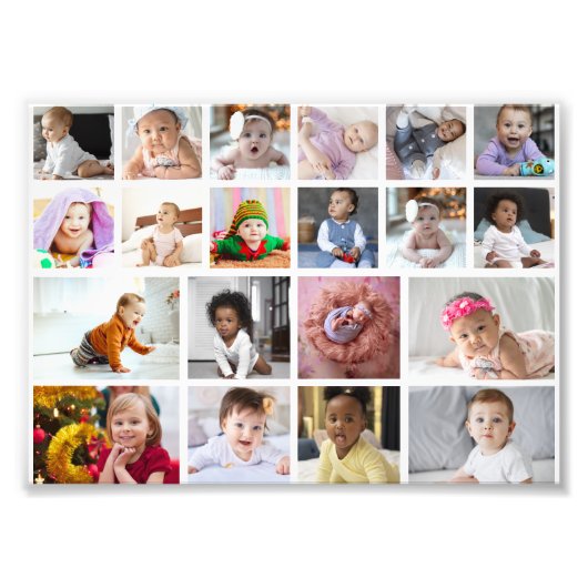 デザイン独自の20フォトコラージュ フォトプリント (正面)