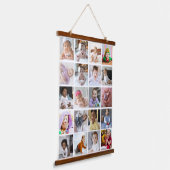 デザイン独自の20フォトコラージュ 吊り下げ型タペストリー (傾斜あり)