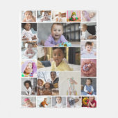 デザイン独自の22フォトコラージュのポスター フリースブランケット (正面)