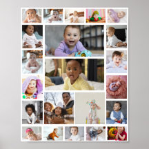 デザイン独自の22フォトコラージュのポスター