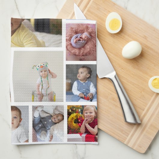 デザイン独自の22フォトコラージュの額縁のアート キッチンタオル (四つ折り)