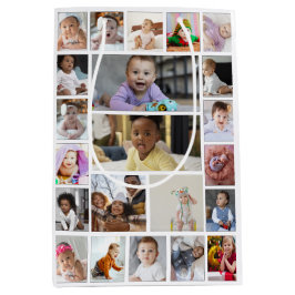 デザイン独自の22フォトコラージュの額縁のアート ミディアムペーパーバッグ