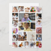 デザイン独自の22フォトコラージュの額縁のアート 案内状 (正面/裏面)