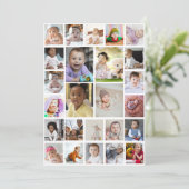 デザイン独自の25フォトコラージュの額縁のアート サンキューカード (スタンド正面)