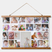 デザイン独自の25フォトコラージュの額縁のアート 吊り下げ型タペストリー (正面)