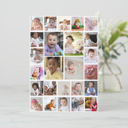 デザイン独自の25フォトコラージュの額縁のアート 案内状 (スタンド正面)