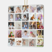 デザイン独自の25フォトコラージュ セラミックオーナメント (左)