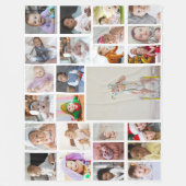 デザイン独自の25フォトコラージュ フリースブランケット (正面)