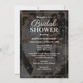 デザイン独自の3フォトコラージュブライダルシャワー 招待状 (正面)