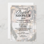 デザイン独自の3フォトコラージュブライダルシャワー 招待状 (正面/裏面)