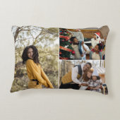 デザイン独自の3フォトコラージュ アクセントクッション (裏面)