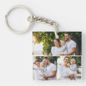デザイン独自の3フォトコラージュ キーホルダー (正面)