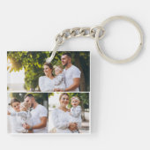 デザイン独自の3フォトコラージュ キーホルダー (裏面)