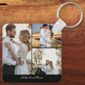 デザイン独自の3フォトコラージュ キーホルダー (裏面)