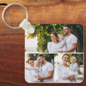 デザイン独自の3フォトコラージュ キーホルダー (正面)