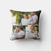 デザイン独自の3フォトコラージュ クッション (正面)