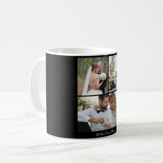 デザイン独自の3フォトコラージュ コーヒーマグカップ (正面左)