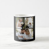 デザイン独自の3フォトコラージュ コーヒーマグカップ (中央)