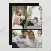 デザイン独自の3フォトコラージュ サンキューカード (正面/裏面)