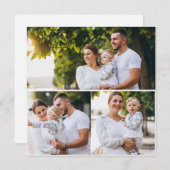 デザイン独自の3フォトコラージュ シーズンカード (正面/裏面)