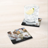 デザイン独自の3フォトコラージュ スクエアペーパーコースター (インサイチュ)
