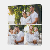 デザイン独自の3フォトコラージュ セラミックオーナメント (左)