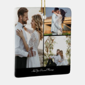 デザイン独自の3フォトコラージュ セラミックオーナメント (右)