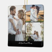 デザイン独自の3フォトコラージュ セラミックオーナメント (左)