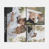 デザイン独自の3フォトコラージュ フリースブランケット (正面(横))