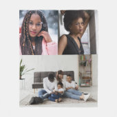 デザイン独自の3フォトコラージュ フリースブランケット (正面)