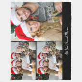 デザイン独自の3フォトコラージュ フリースブランケット (正面)