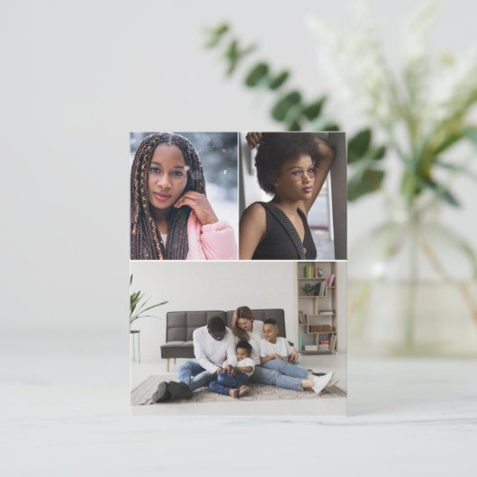 デザイン独自の3フォトコラージュ ポストカード (スタンド正面)