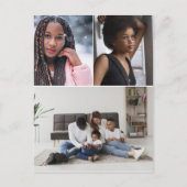 デザイン独自の3フォトコラージュ ポストカード (正面)