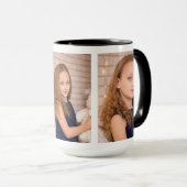 デザイン独自の3フォトコラージュ マグカップ (正面右)